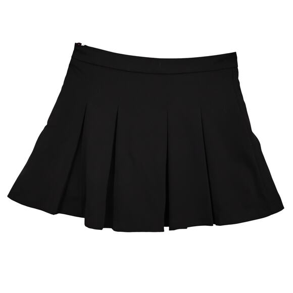 Dazy Pleated Mini Skort Size Medium Black Side Zipper Closure NWT - Picture 3 of 9